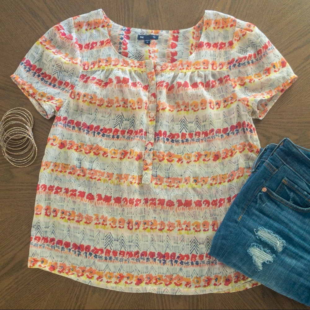 GAP Sheer patterned blouse